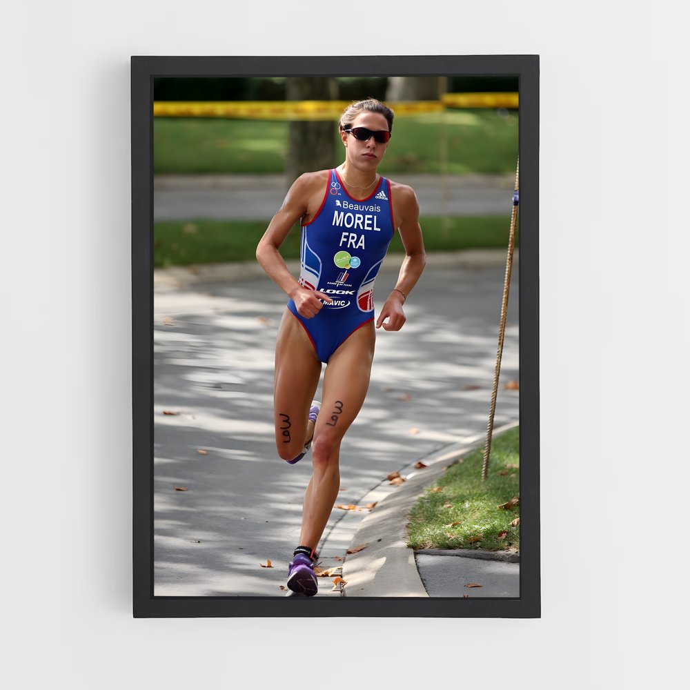 Poster Triathlon en Course – affiche Athlétisme (vue 2)